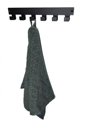 Industriële handdoekhaak 300mm type 1 - mat zwart