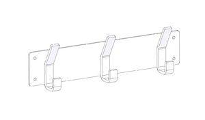 Industriële kapstok 400mm type 1 - mat wit
