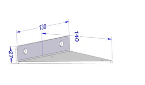 Industriële plankdrager 150mm type 6 - mat wit