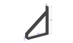 Industriële plankdrager 200mm type 1 - mat zwart